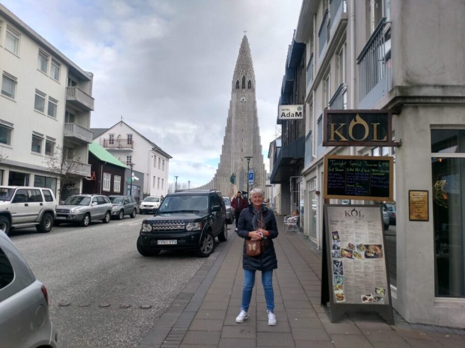 View of the street in Reykjavik